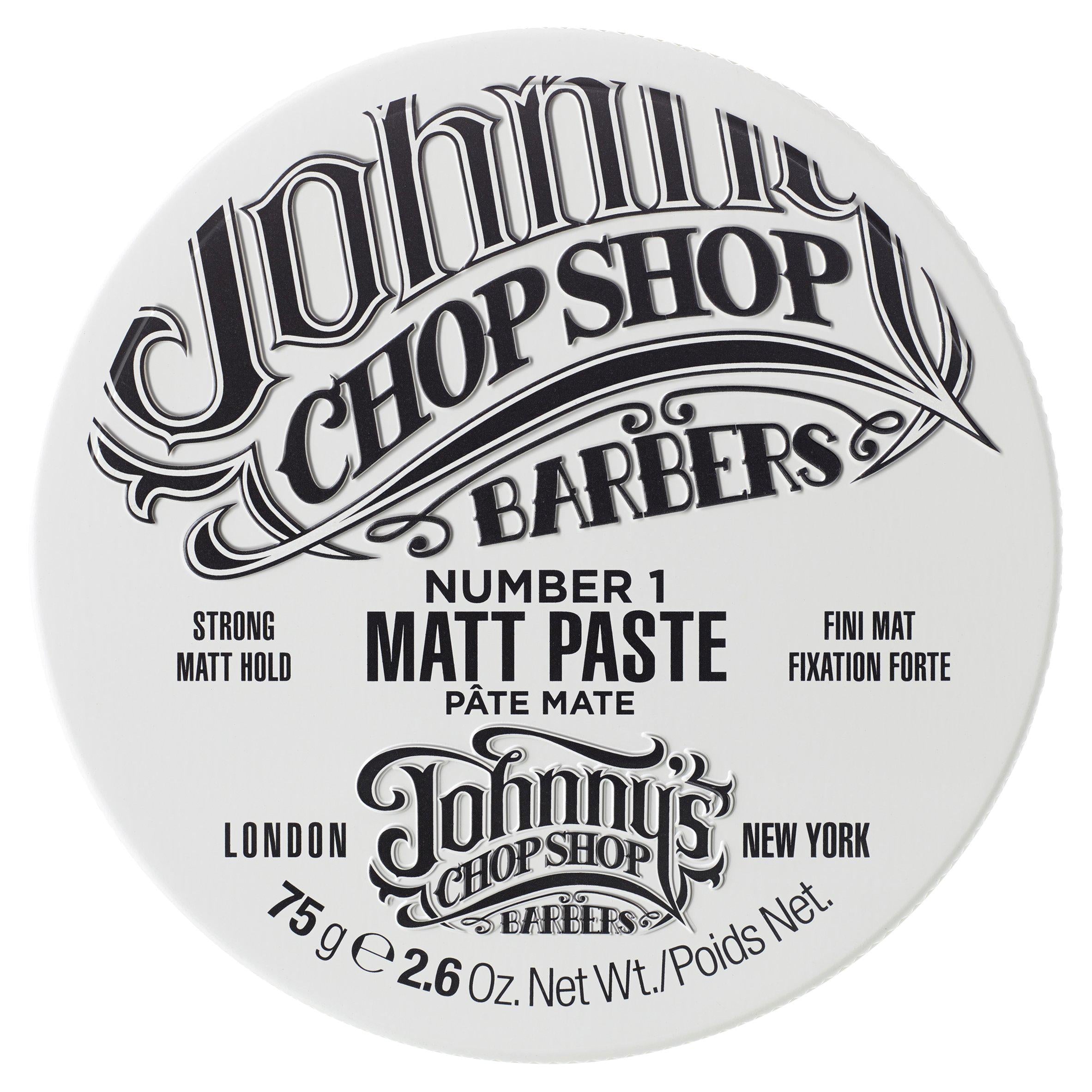 Johnny's Chop Shop Number 1 Matt Paste 75g, imported from the UK