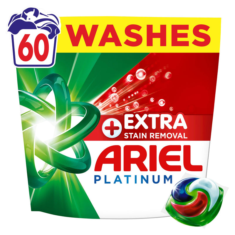 Ariel Platinum Pods washing capsules 60 washes, UK version