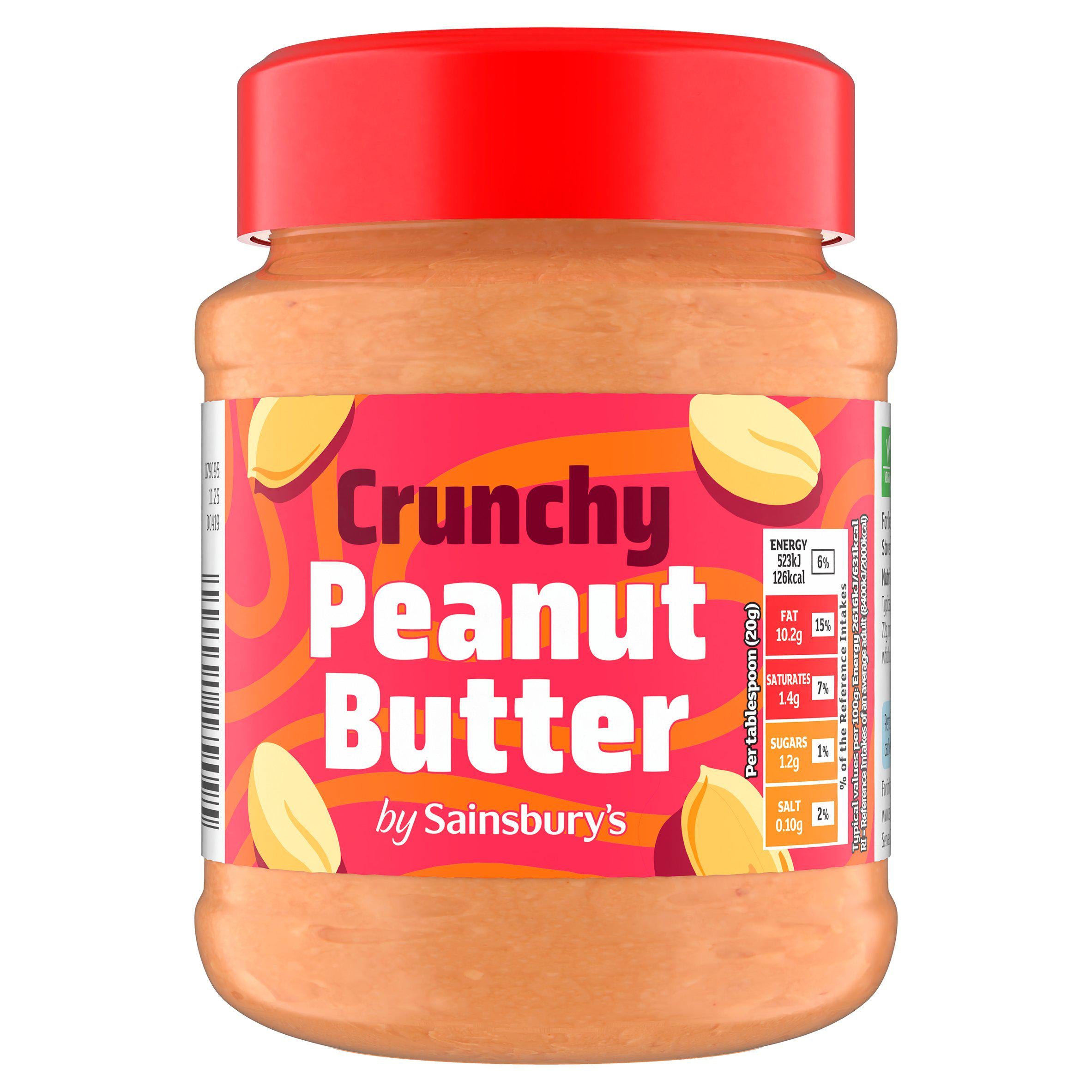 Sainsbury's crunchy peanut butter 340g jar, UK version