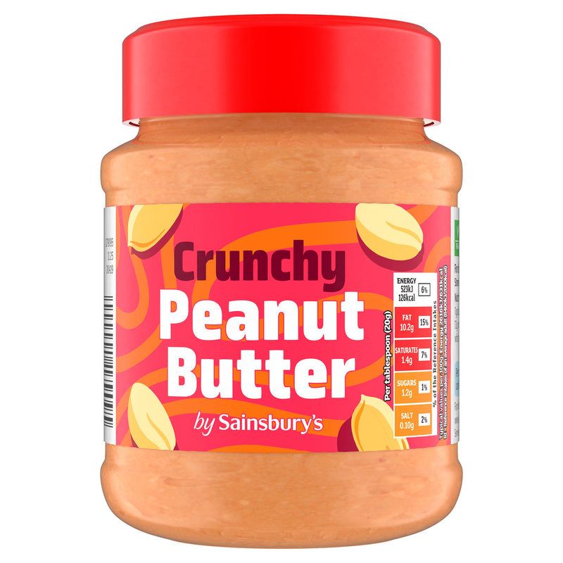 Sainsbury's crunchy peanut butter 340g jar, UK version