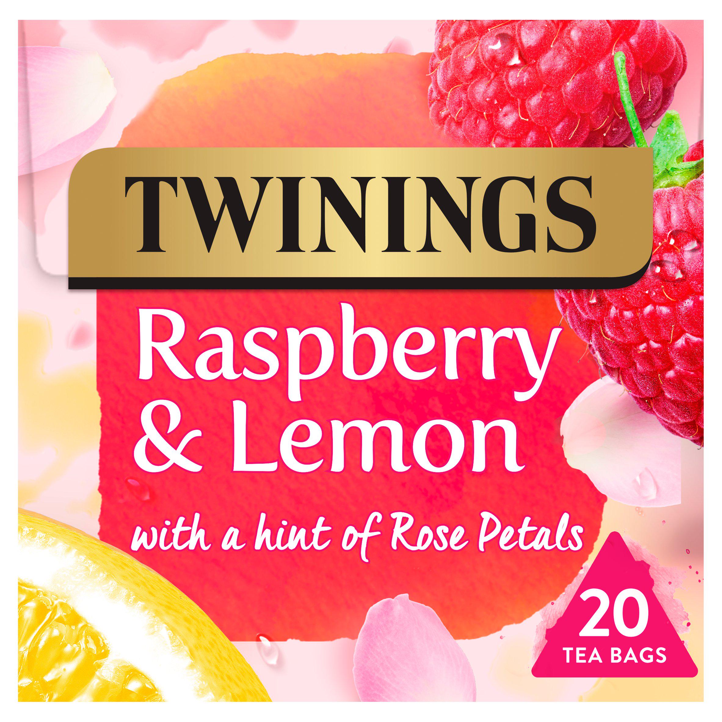 Twinings raspberry lemon fruit tea 20 tea bags (British brand)