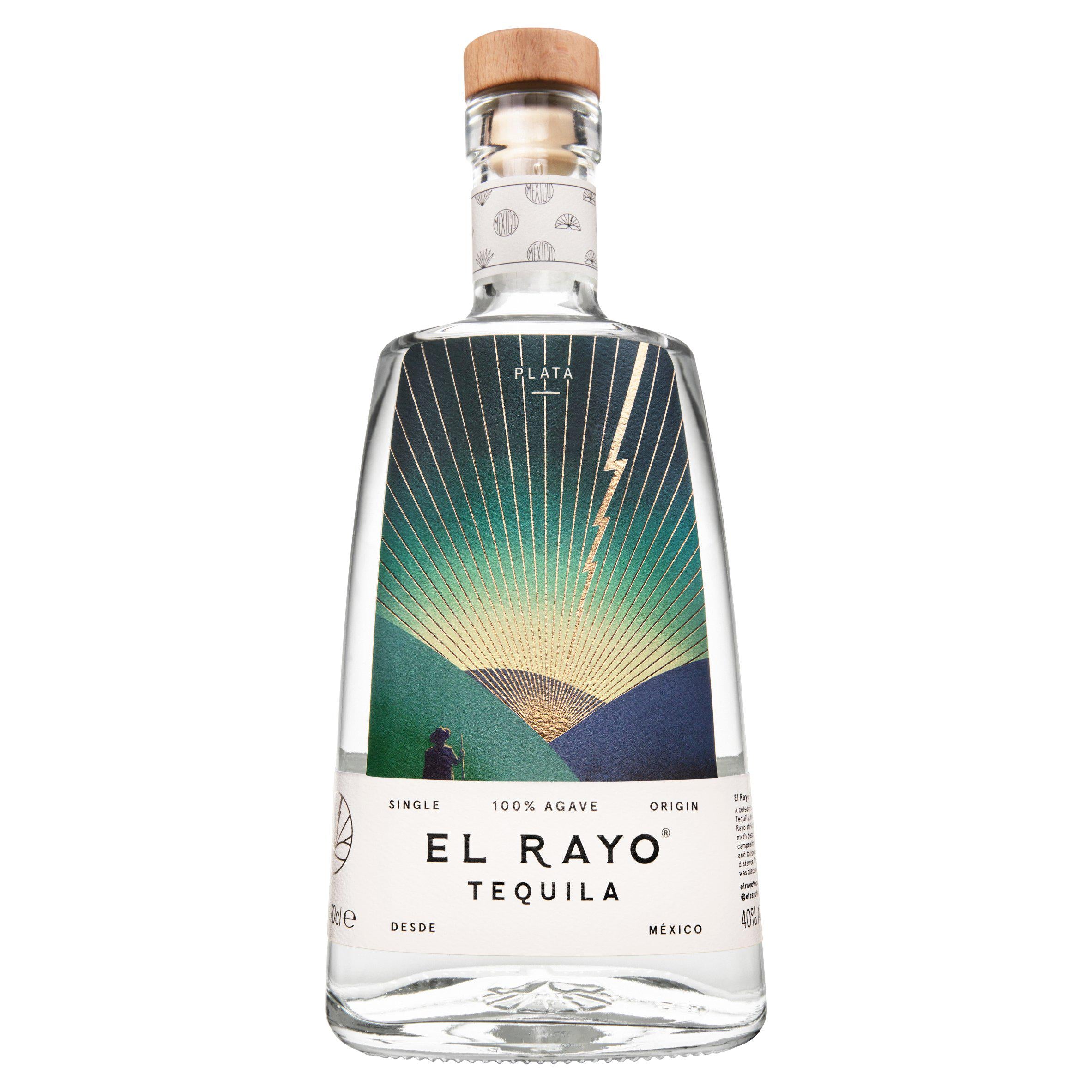 El Rayo Plata tequila 70cl bottle, UK version