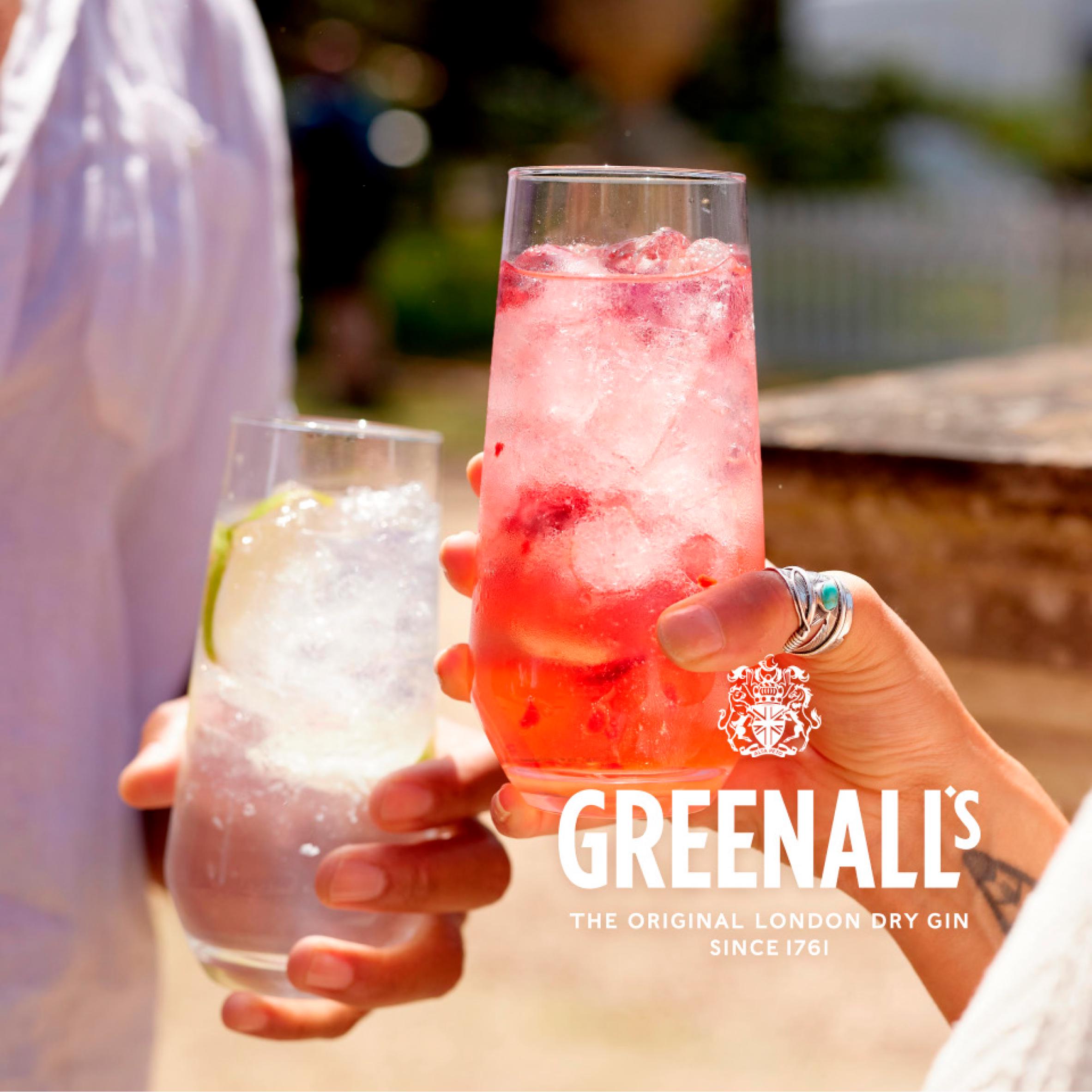 Greenall's Wild Berry pink gin 70cl - British product