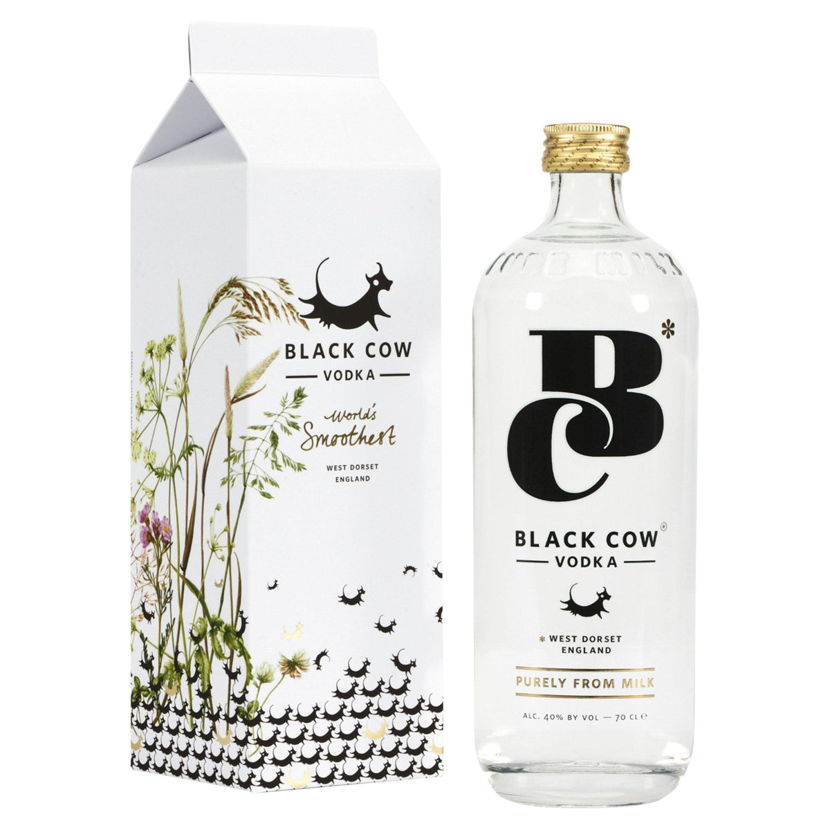 Black Cow pure milk vodka 70cl, UK version