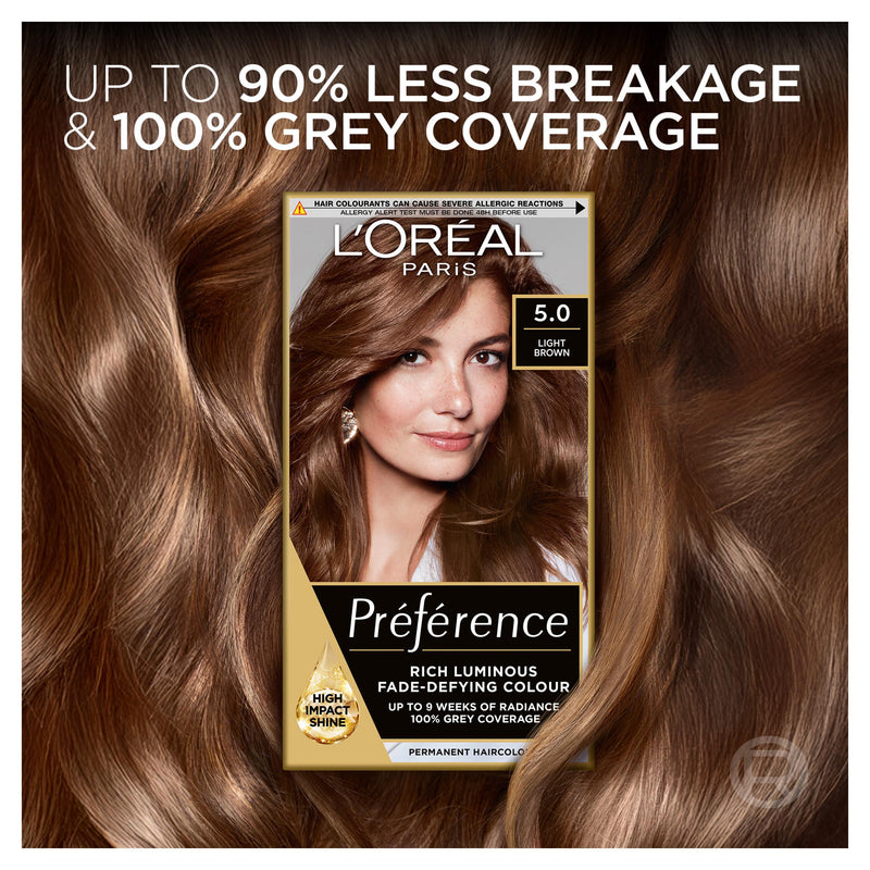 L'Oreal hair dye Bruges Light Brown 5.0 - British product