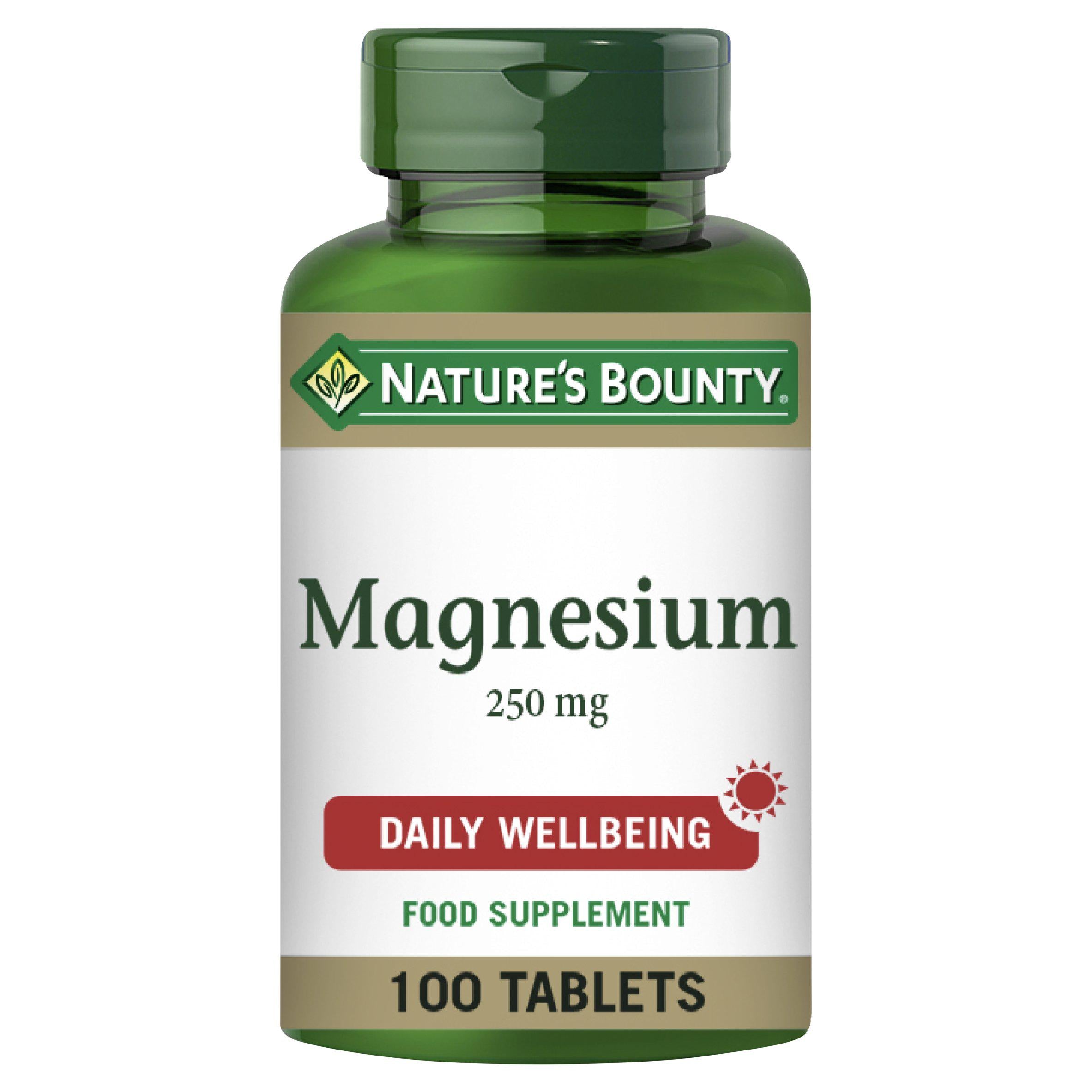 Nature's Bounty magnesium tablets 250mg 100 tablets - British product