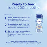 Aptamil 1 infant formula ready to feed 6x200ml (British brand)