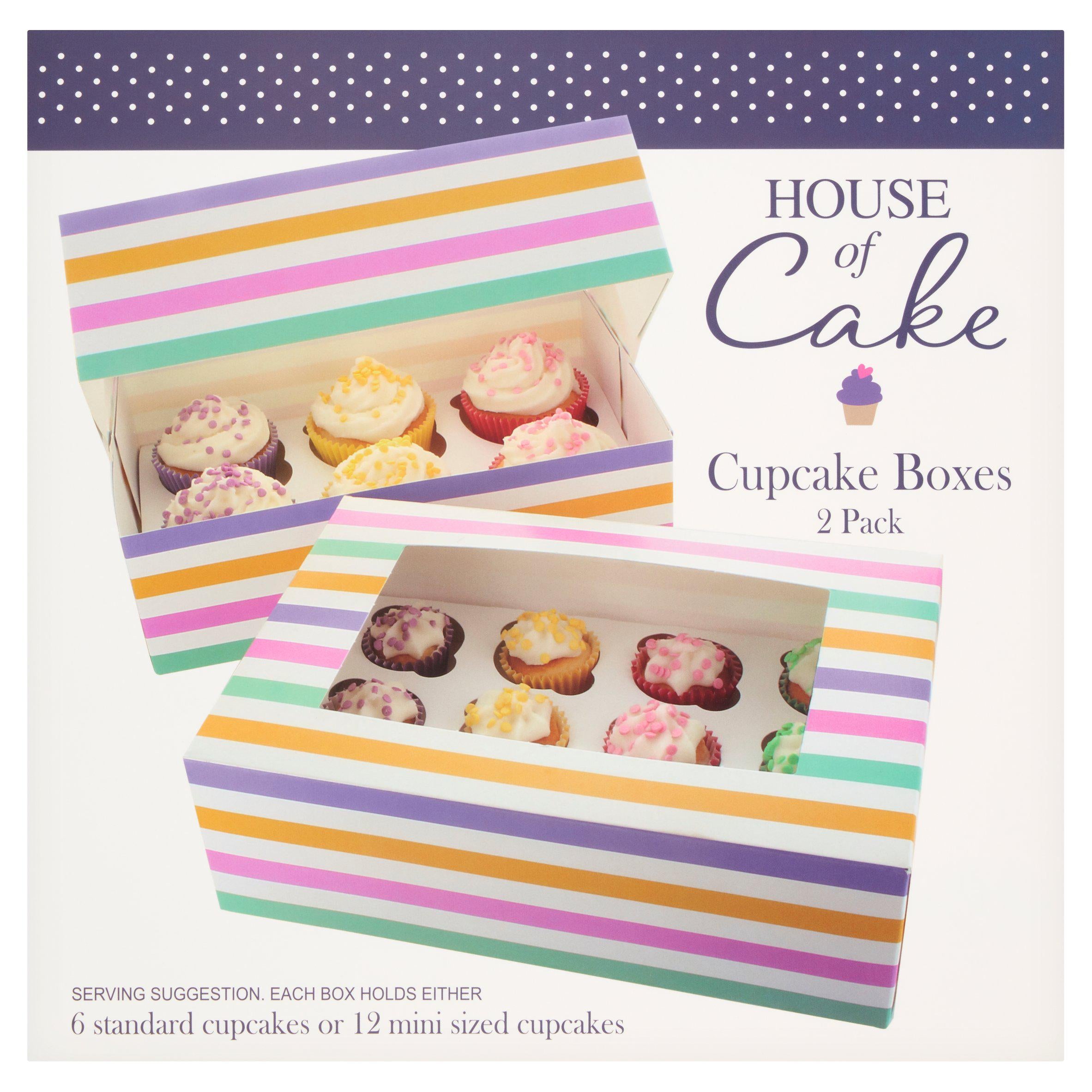 House of Cake cupcake boxes x2 multi-pack, UK version