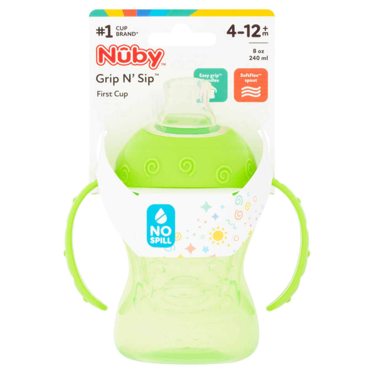 Nuby 1st Sipeez Grip n' Sip sippy cup 240ml - British product