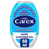 Carex hand sanitiser gel 50ml bottle, imported from the UK