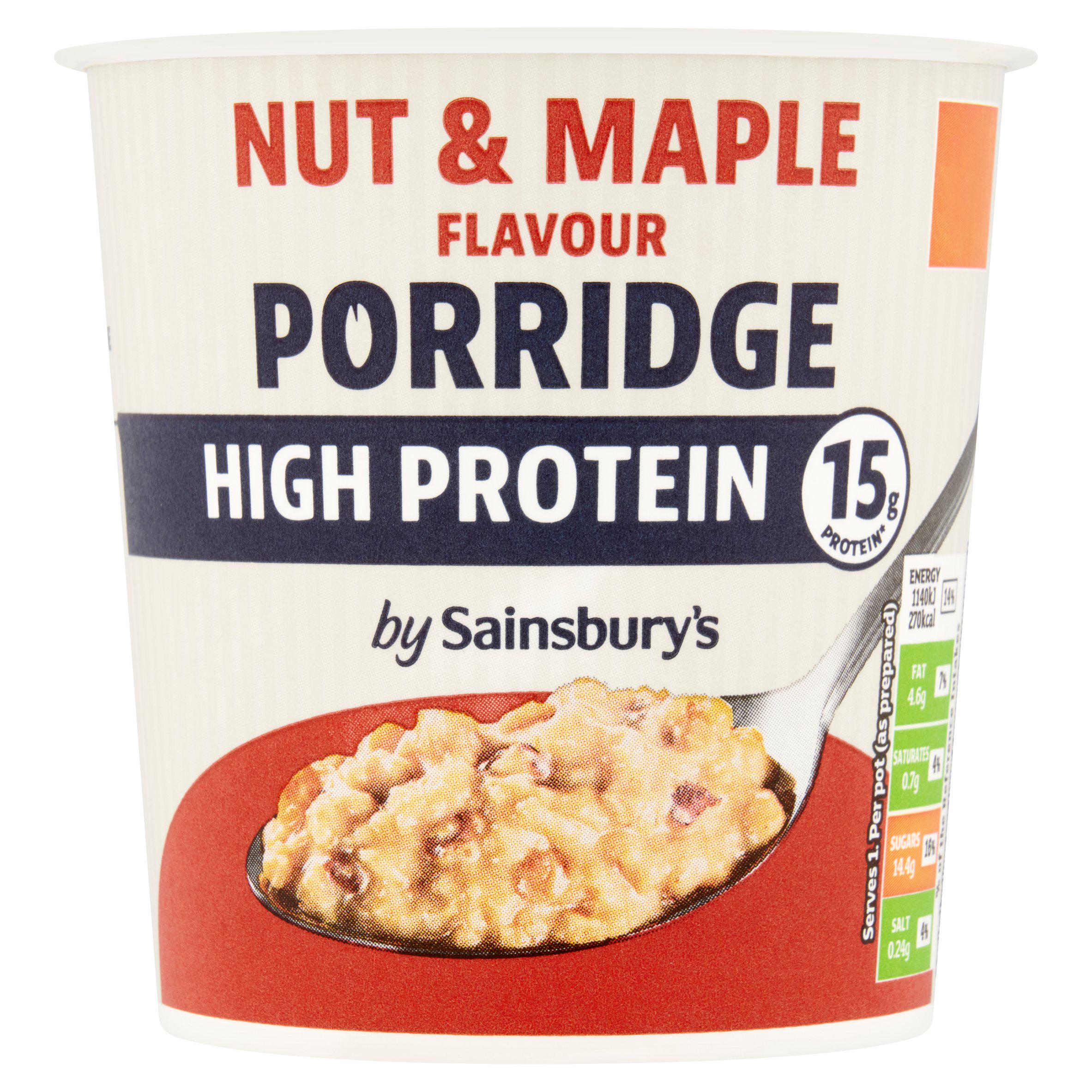 Sainsbury's Nut and Maple Flavour Porridge 70g (British brand)