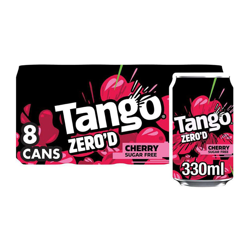 Tango Cherry Sugar Free Soft Drink 8x330ml (British brand)