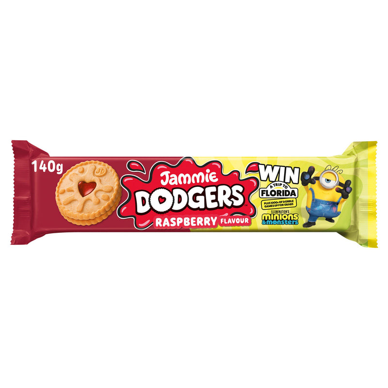 Jammie Dodgers raspberry flavour biscuits 140g, UK version