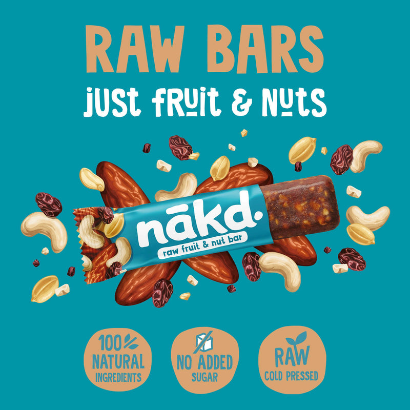 Nakd Salted Caramel Fruit and Nut Bars 4x35g (British brand)