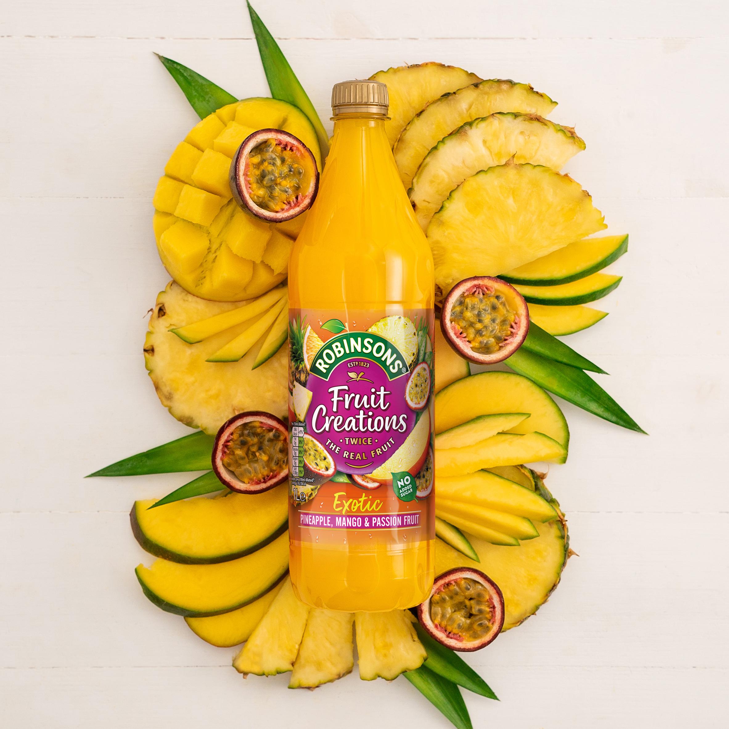 Robinsons fruit squash Exotic Pineapple Mango & Passion Fruit 1L, UK version