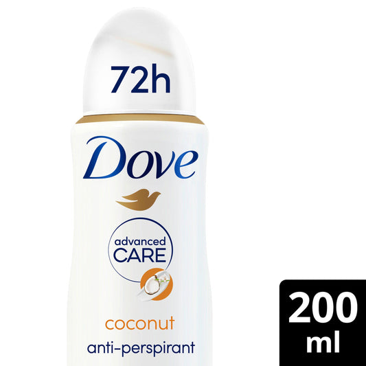 Dove Advanced Care Coconut & Jasmine Flower Scent Anti Perspirant Deodorant Spray 200ml GOODS Sainsburys   