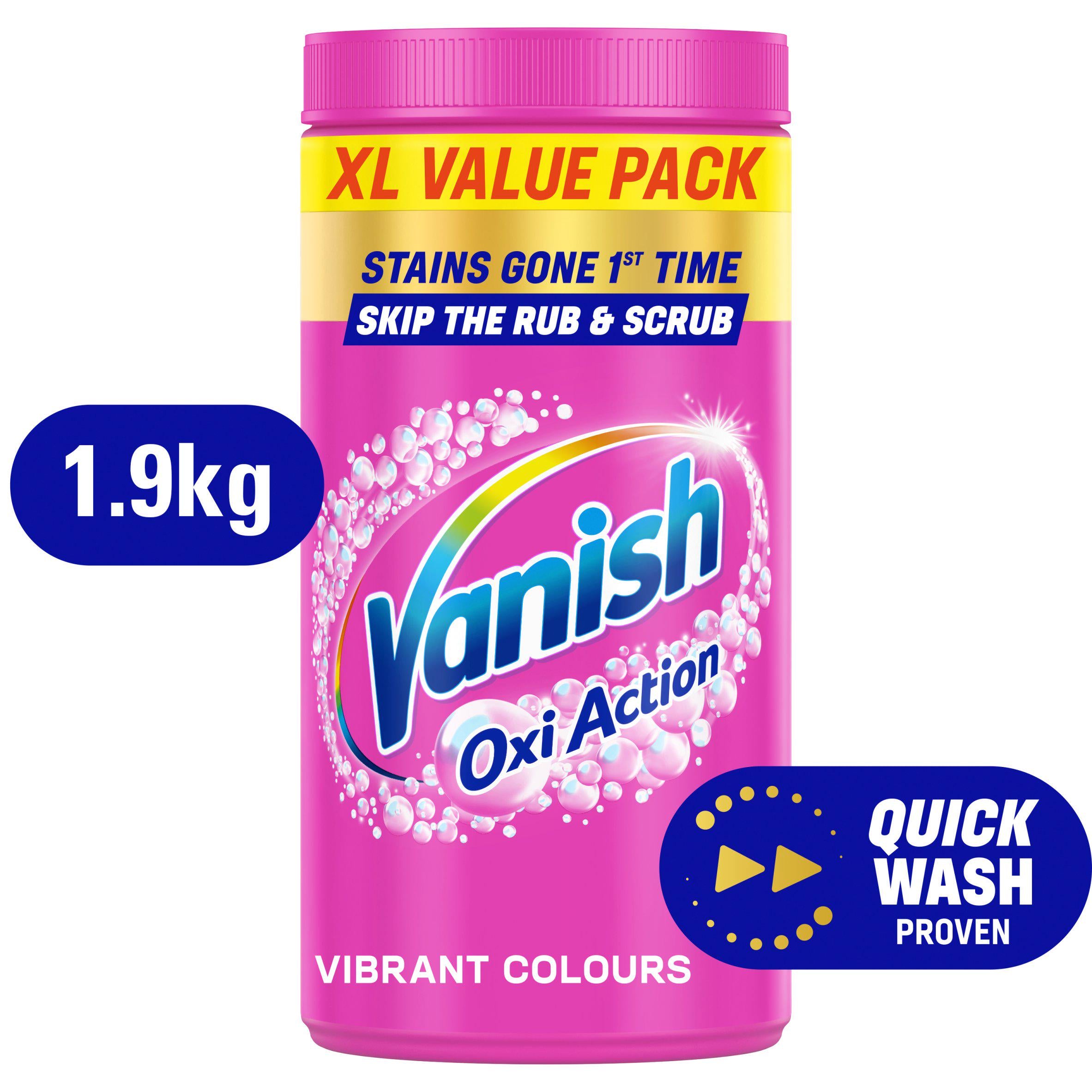 Vanish Gold Oxi Action stain remover powder 1.9kg (British brand)