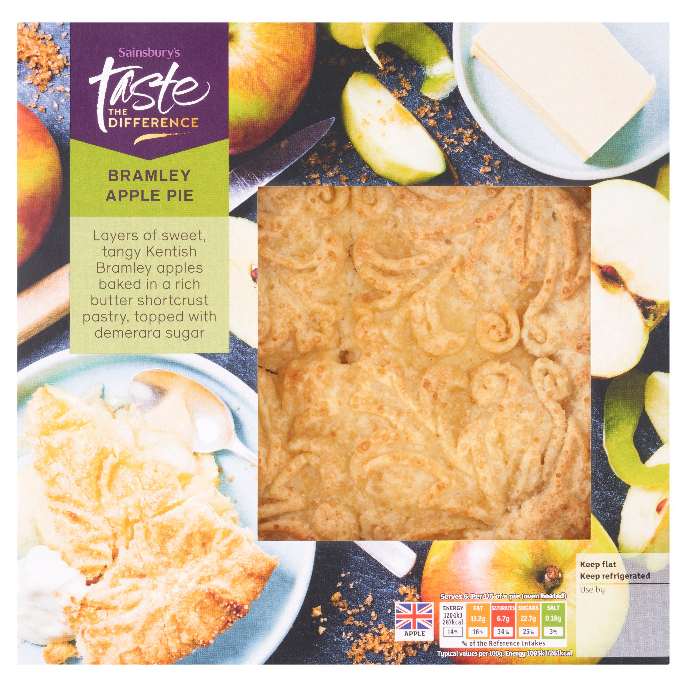 Sainsbury's Bramley Apple Pie Taste the Difference 660g (British brand)