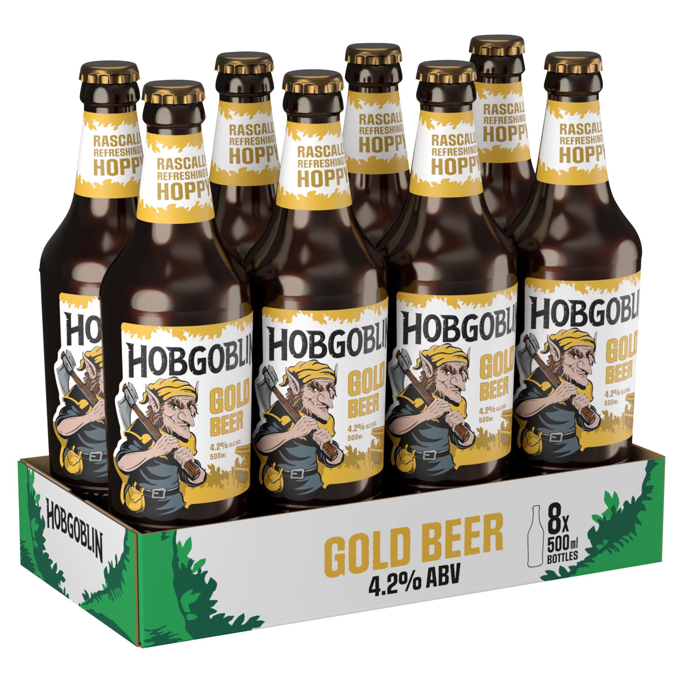 Hobgoblin Gold Ale 500ml, imported from the UK