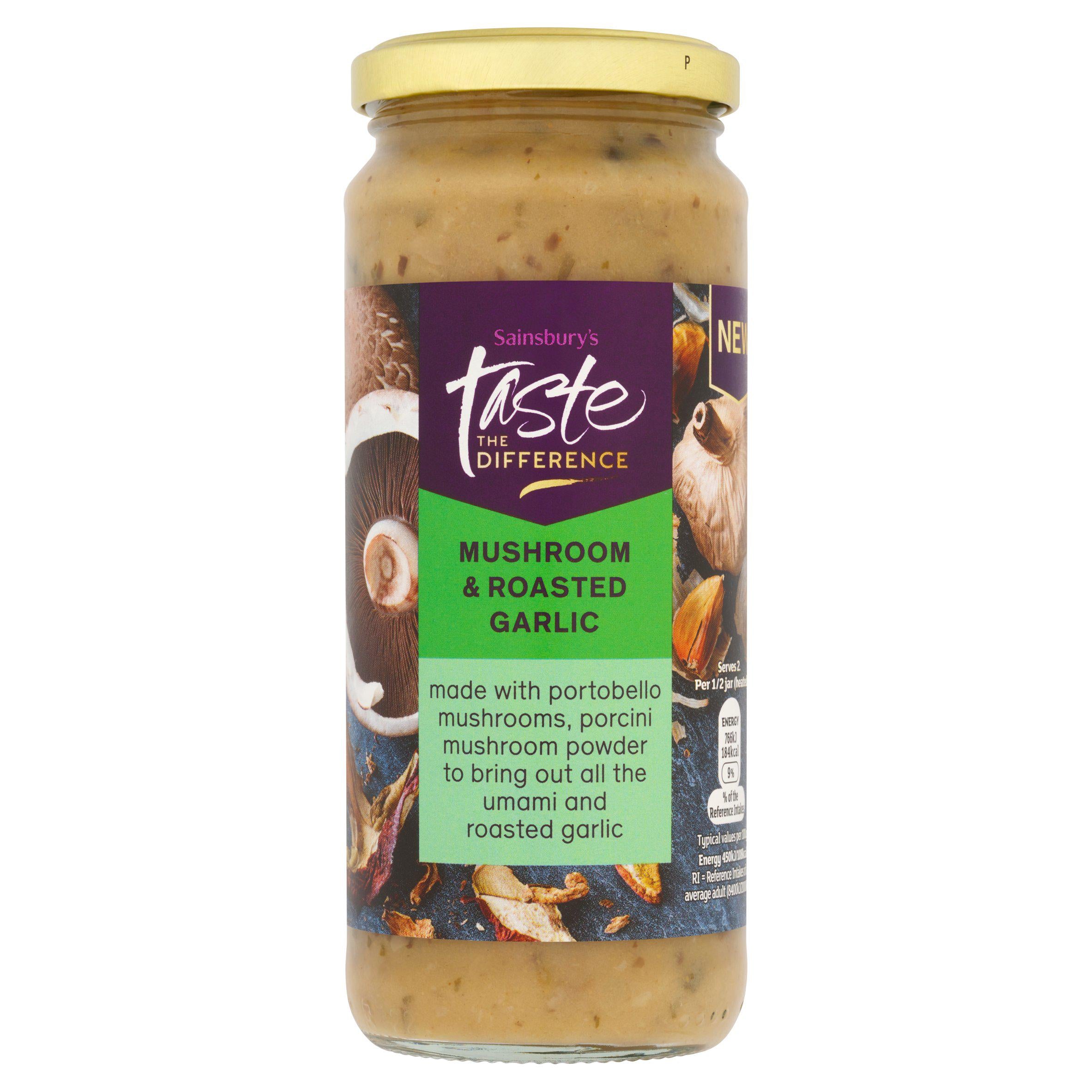 Sainsbury's Taste the Difference mushroom pasta sauce 340g (British brand)
