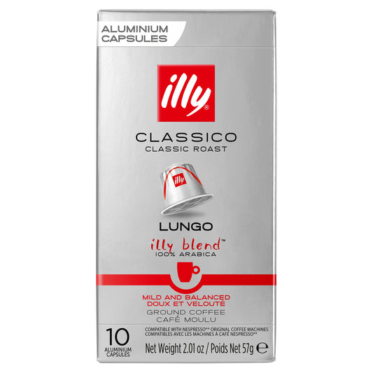 Illy Classico Roast Lungo Aluminium Coffee Capsules x10 GOODS Sainsburys   