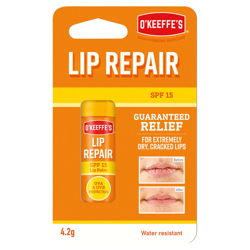 O'Keeffe's Lip Repair and Protect SPF 15 lip balm 4.2g (British brand)