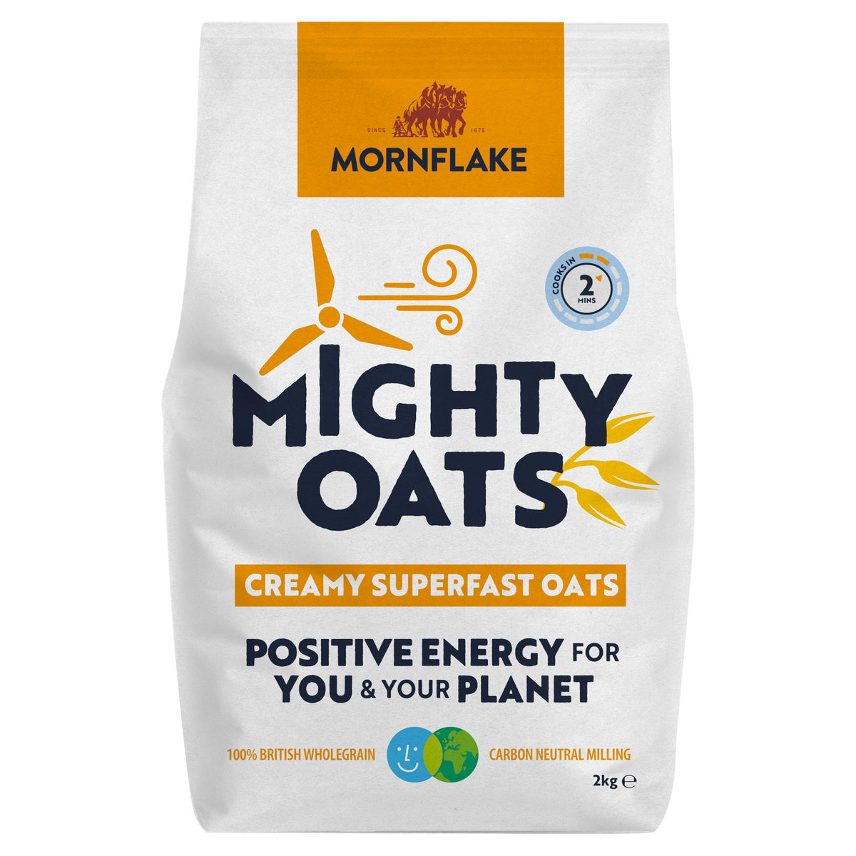 Mornflake Superfast Oats 2kg bags, imported from the UK