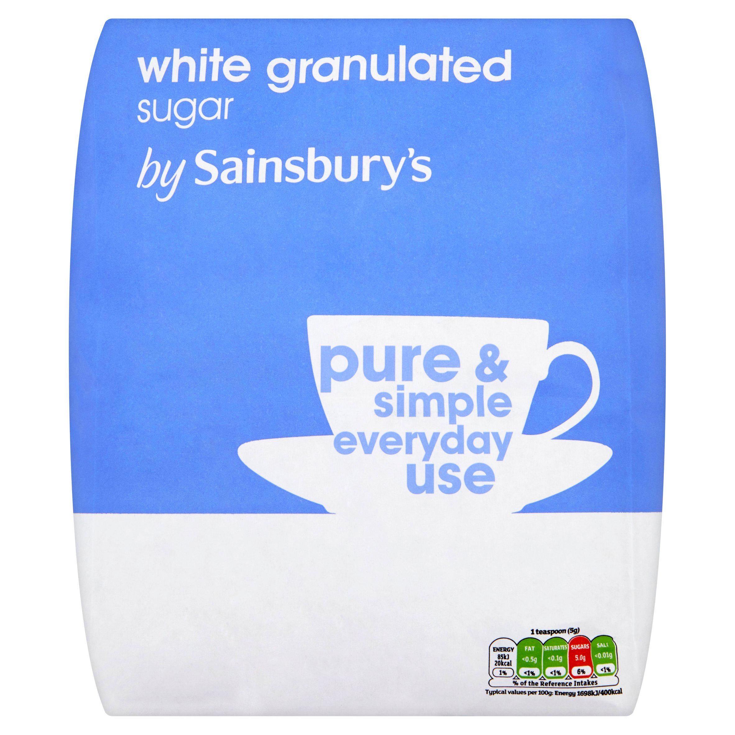 Sainsbury's white granulated sugar 5kg bag, UK version