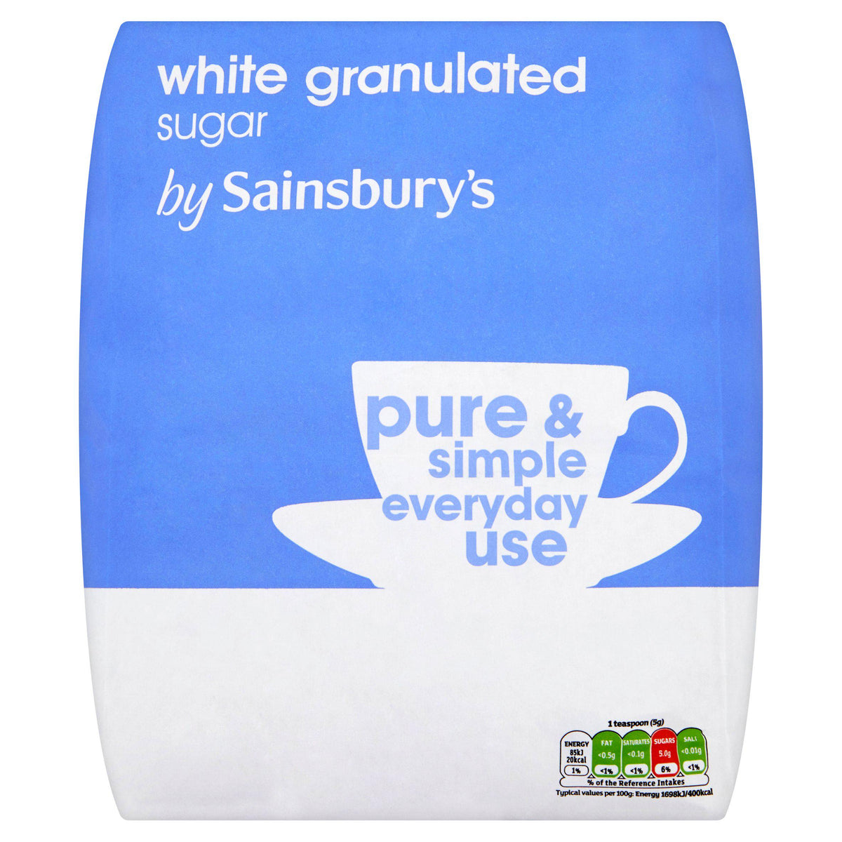 Sainsbury's white granulated sugar 5kg bag, UK version