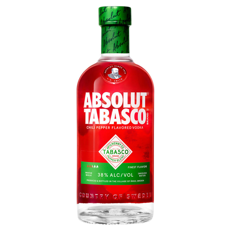 Absolut Tabasco chili pepper flavoured vodka 70cl (British brand)