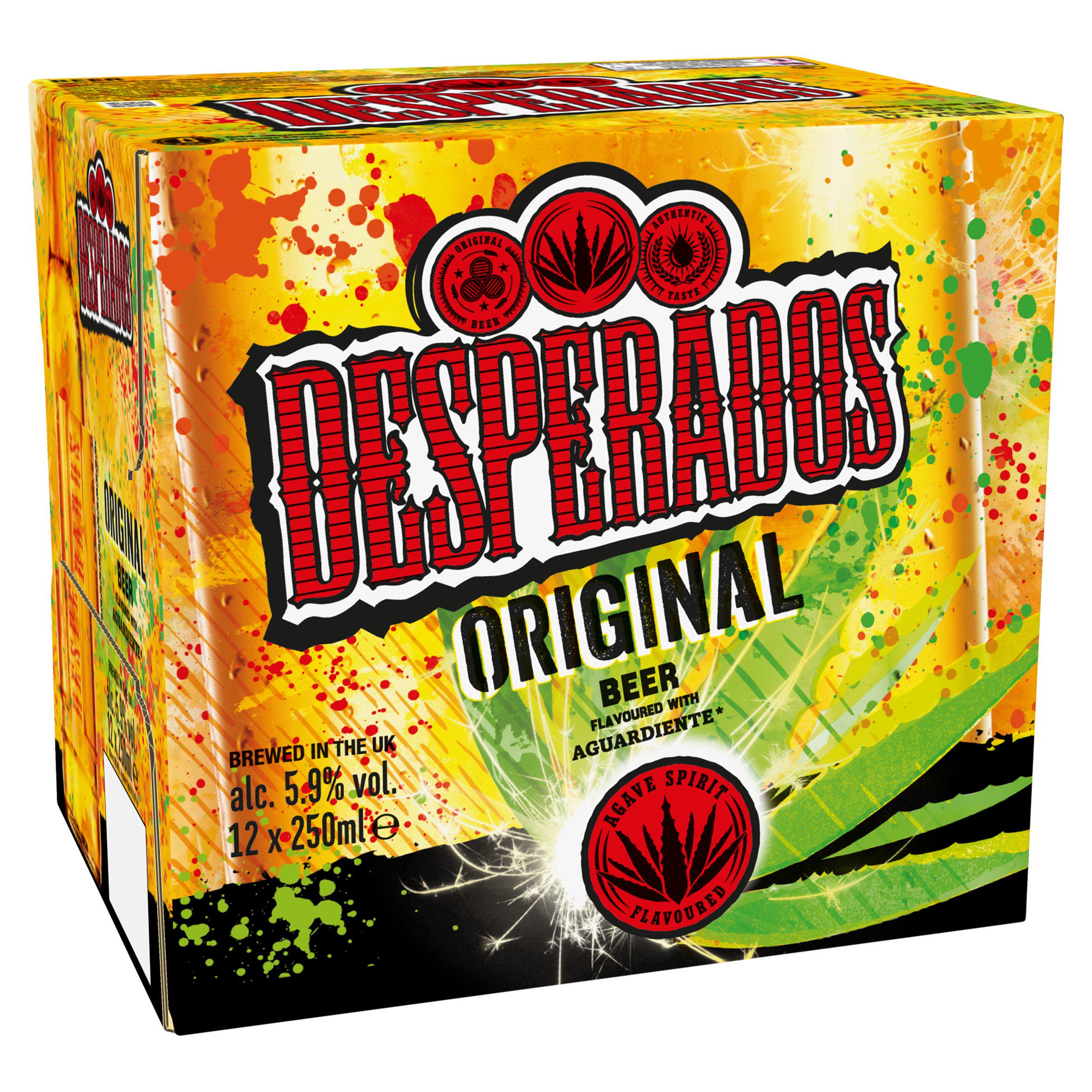 Desperados Original Lager beer 12x250ml, imported from the UK