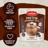 Linwoods chocolate flavour protein overnight oats 300g, imported from the UK