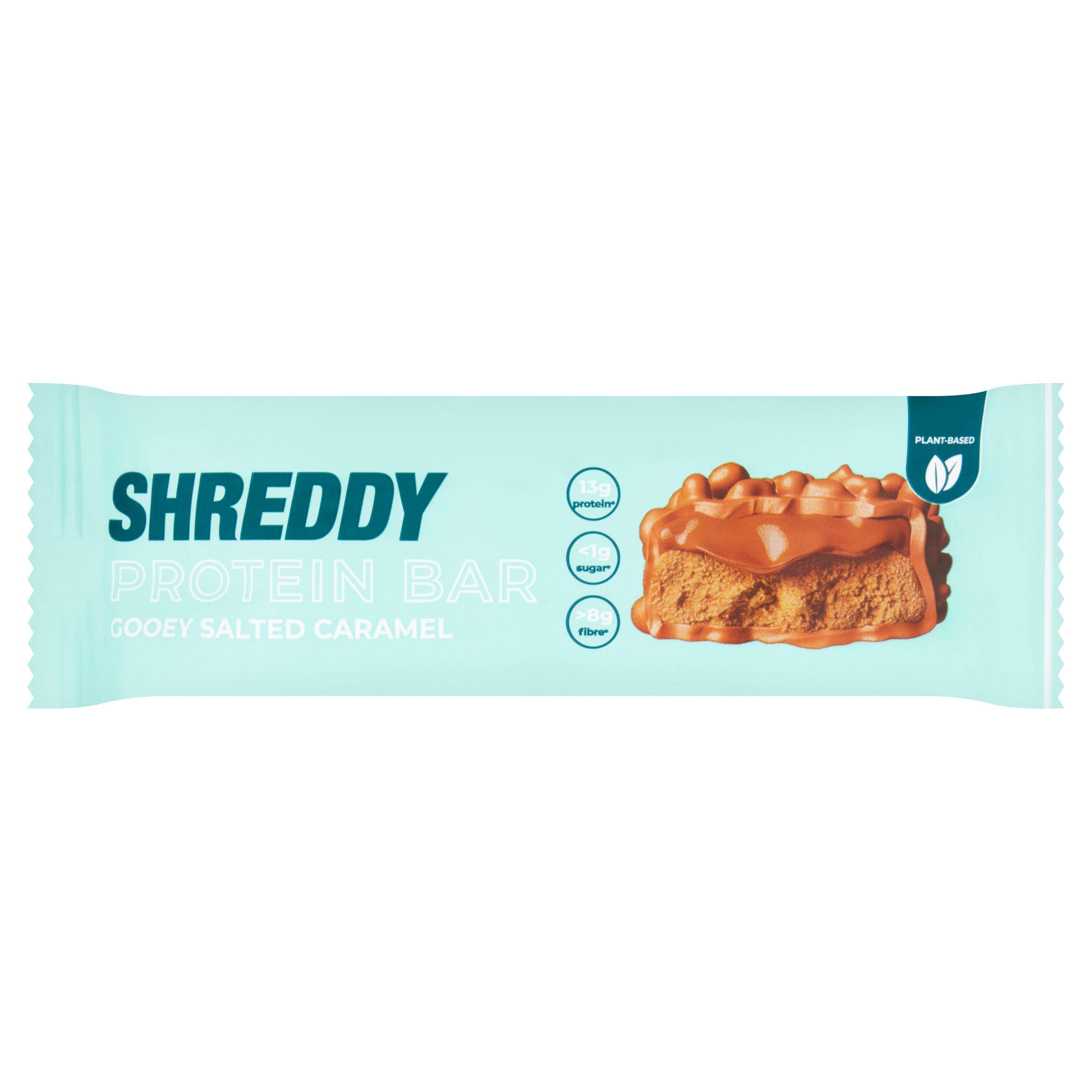 Shreddy Gooey Salted Caramel Plant Based Protein Bar 55g