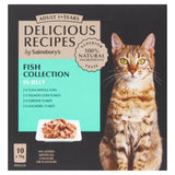 Sainsbury's cat food fish collection in jelly 10x70g, UK version