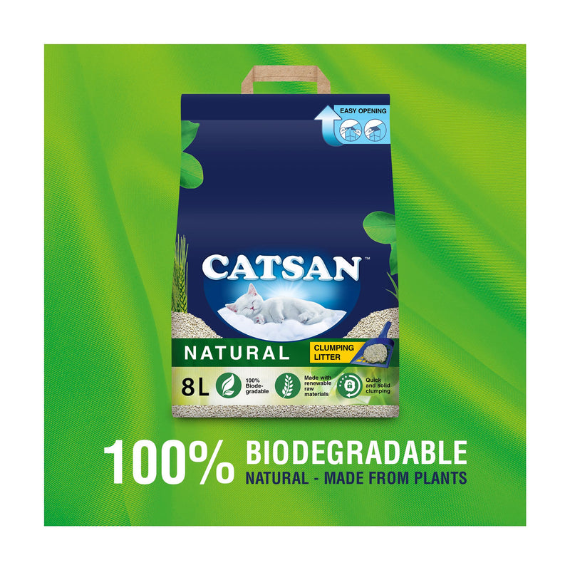Catsan Natural Clumping Cat Litter 8L - British product