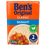 Ben's Original classic basmati microwave rice 220g, imported from the UK