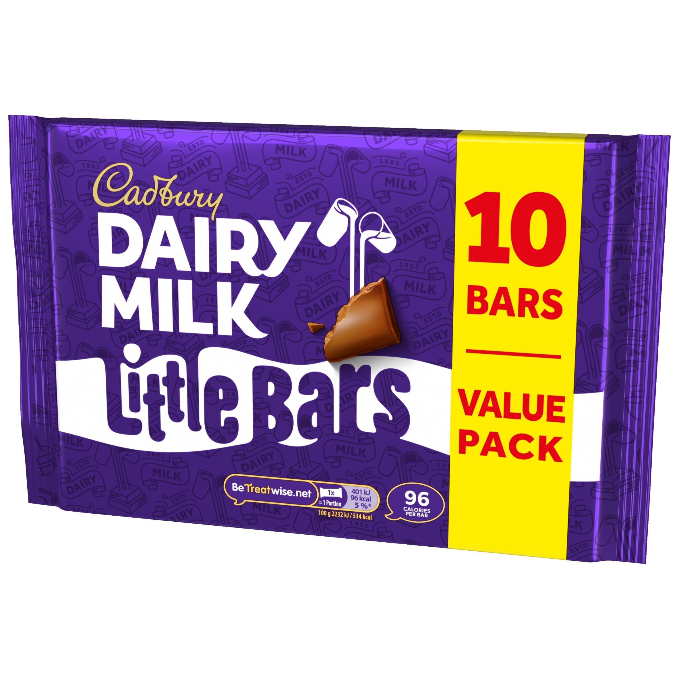 Cadbury milk chocolate multipack little bars 180g - British product
