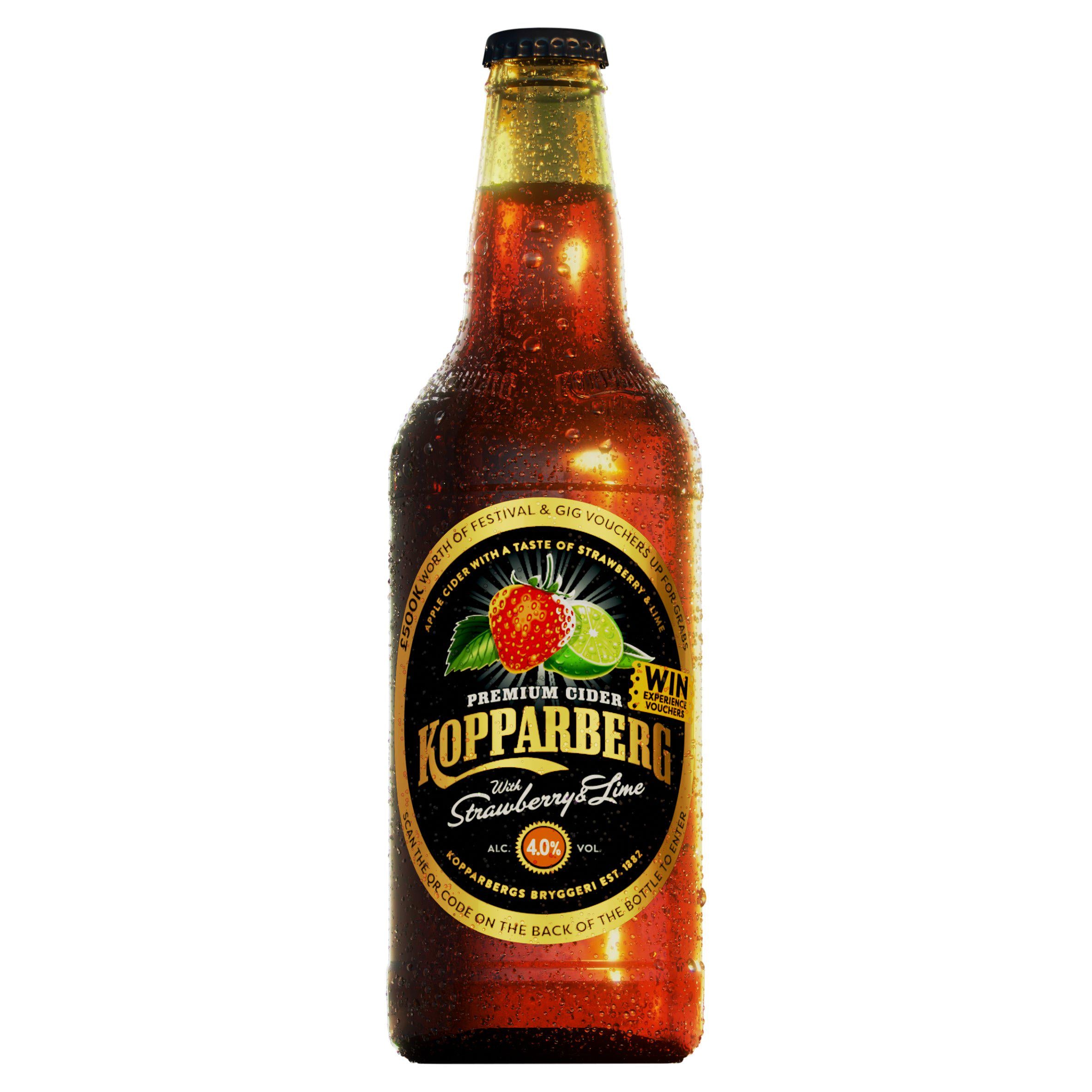 Kopparberg Strawberry Lime Cider 500ml, imported from the UK