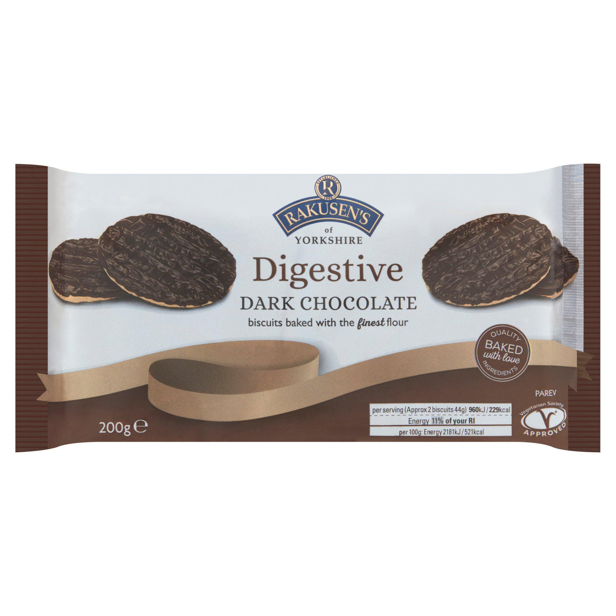 Rakusen's chocolate digestive biscuits 200g (British brand)