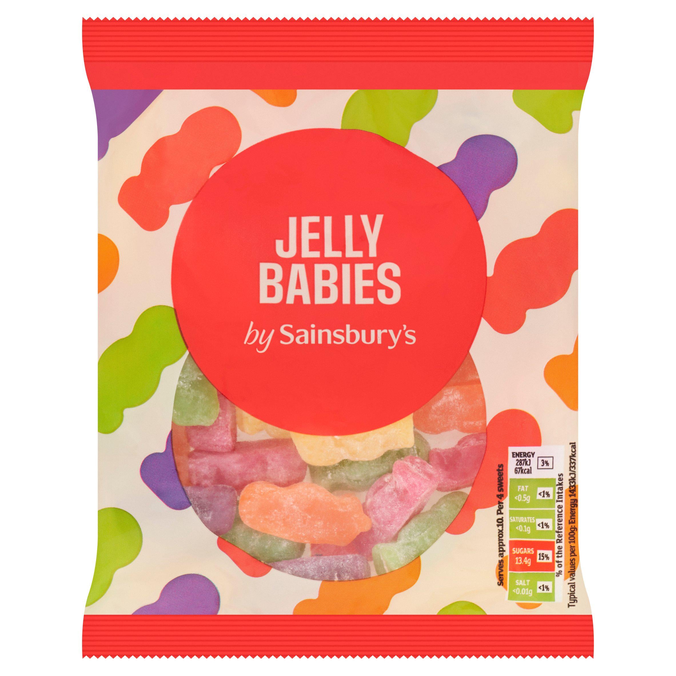 Sainsbury's Jelly Babies fruit flavour jelly 200g , UK version