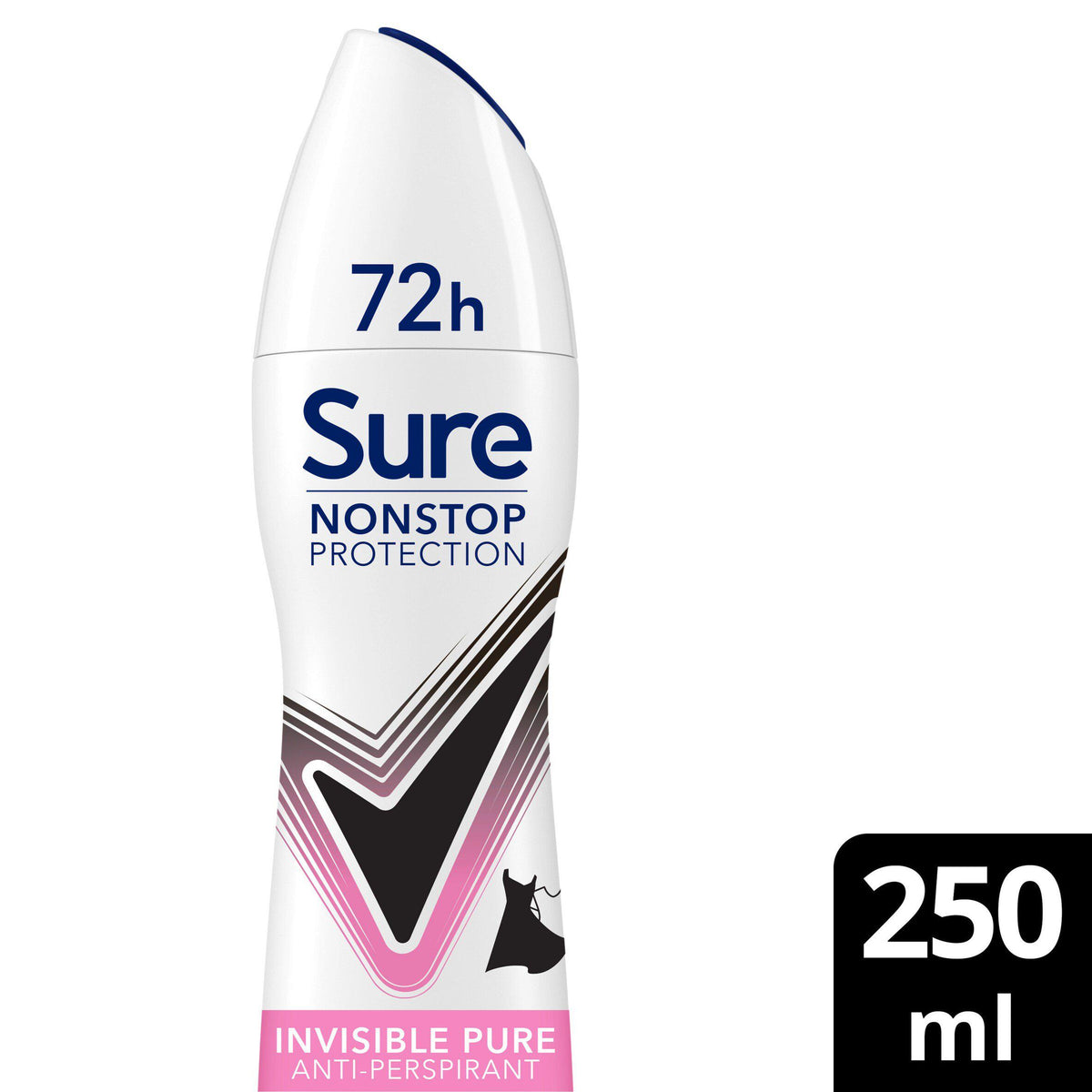 Sure Invisible Pure antiperspirant deodorant spray 250ml - British product
