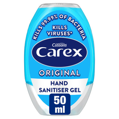 Sainsburys Carex Original Antibacterial Hand Sanitiser Gel Quick Dry 50ml- Buy online at McGrocer