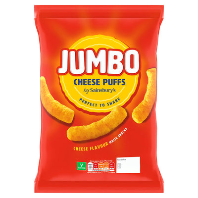 Sainsburys Sainsbury's Giant Cheese Puffs Cheese Flavoured Maize Snacks 125g- Buy online at McGrocer