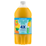 Sainsbury's quadruple strength squash orange lemon pineapple 1.5L (British brand)