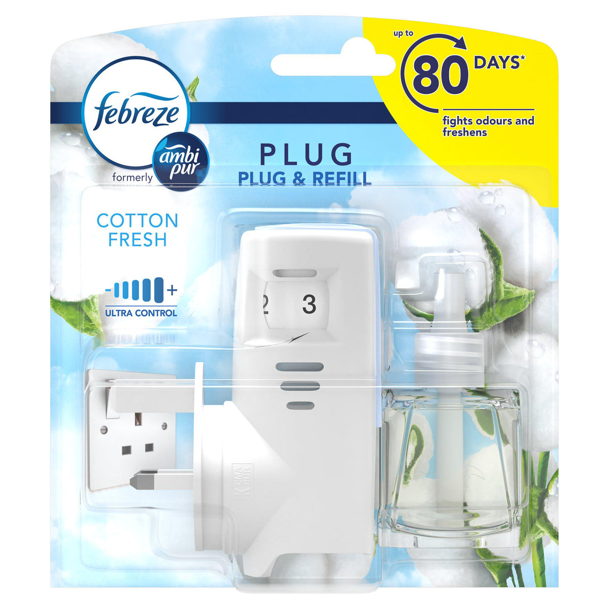 Febreze plug in air freshener Cotton Fresh 20ml (British brand)