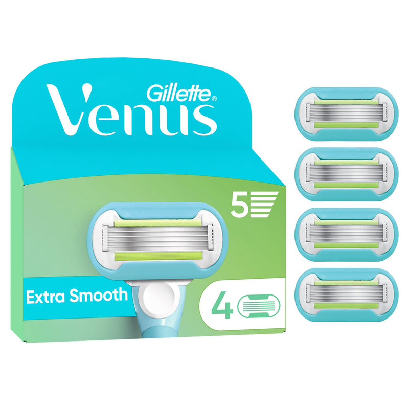 Venus Extra Smooth razor blades X4, UK version