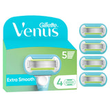 Venus Extra Smooth razor blades X4, UK version
