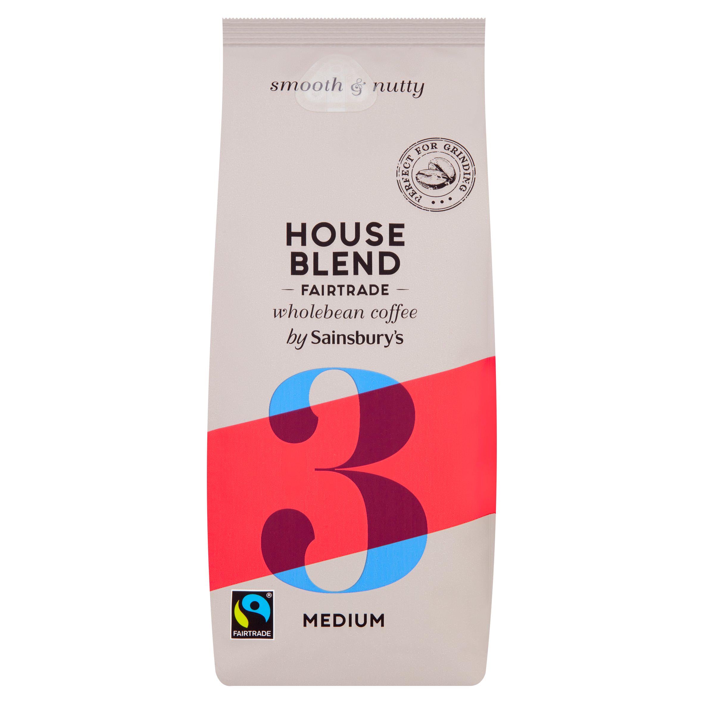 Sainsbury's House Blend coffee beans 227g (British brand)