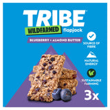 TRIBE Wildfarmed flapjack bars blueberry almond butter 3 x 50g (British brand)