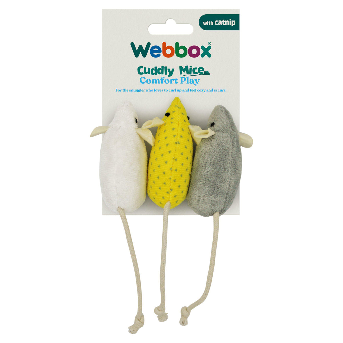 Webbox Cuddly Mice with Catnip cat toy (British brand)